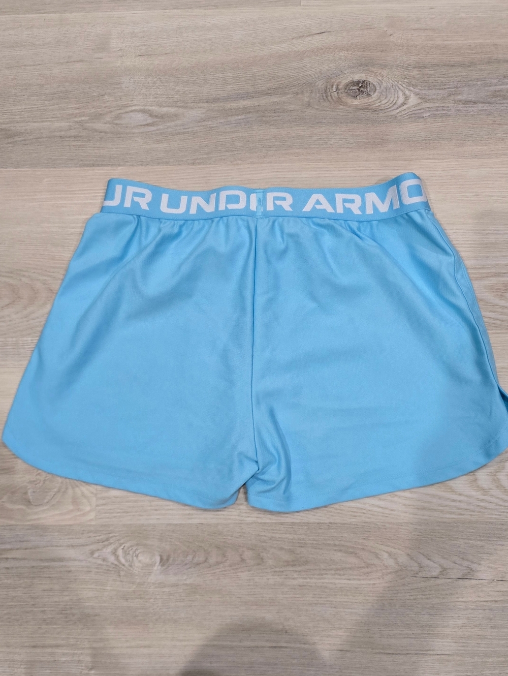 Under Armour Girls Blue Athletic Shorts with White Accents Size L - Picture 4 of 4